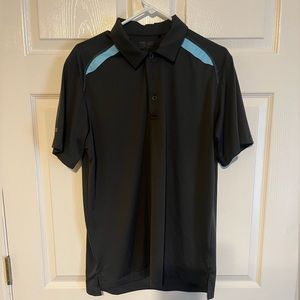 Men’s medium grey and light blue Ping golf shirt